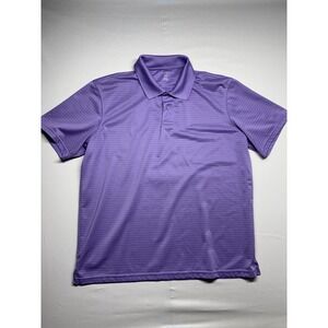 Haggar Mens Purple Striped Golf Polo Shirt XL Extra Large